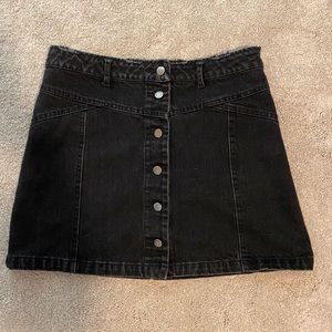 Black jean skirt